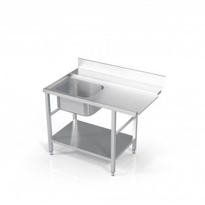 Table to Dishwasher With 1 Sink and Reinforced Shelf